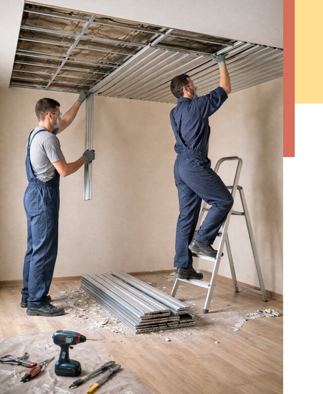 Демонтаж реечного потолка в Астрахани от 4624 руб. быстро и недорого | ОТДЕЛОЧНИК-Стр