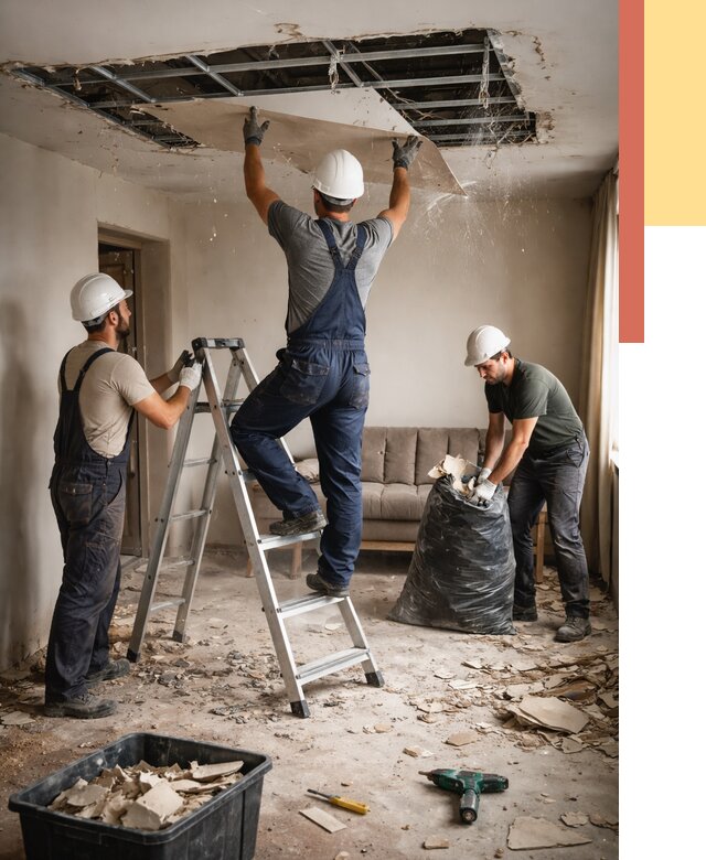 Демонтаж гипсокартонного потолка в Астрахани от 432 руб. за м2 — ОТДЕЛОЧНИК-Стр