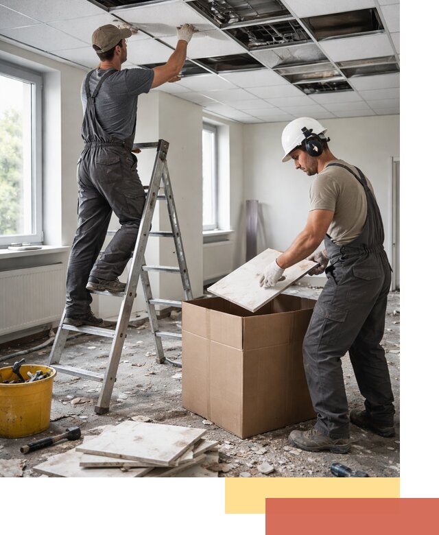 Демонтаж потолочной плитки в Астрахани быстро и аккуратно