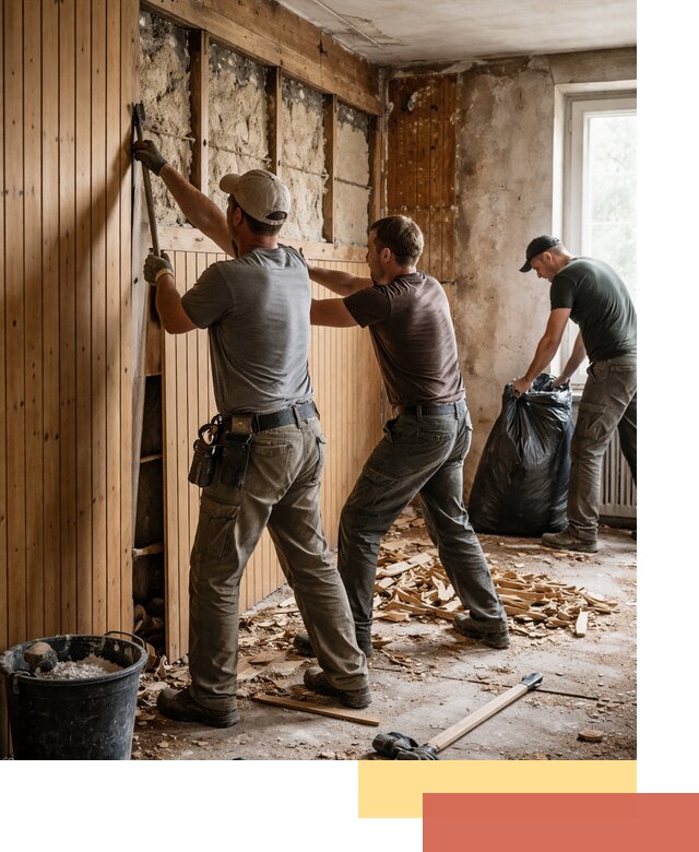 Демонтаж вагонки и вывоз материалов в Астрахани