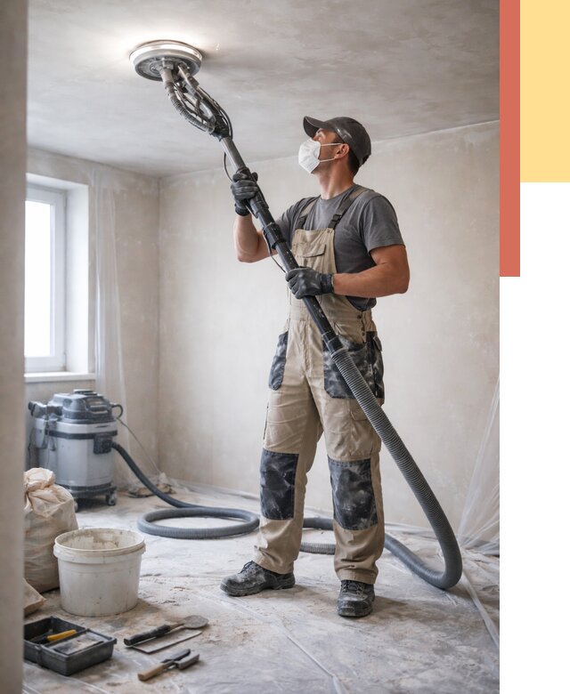 Шлифовка потолка в Астрахани от 3597 руб. — услуги шлифования потолка | ОТДЕЛОЧНИК-Стр