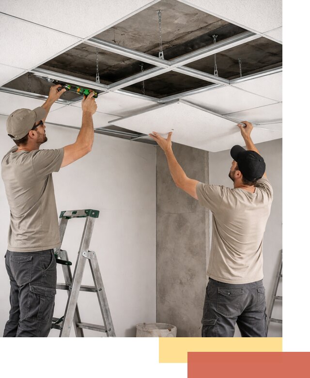 Монтаж потолка Армстронг под ключ в Астрахани