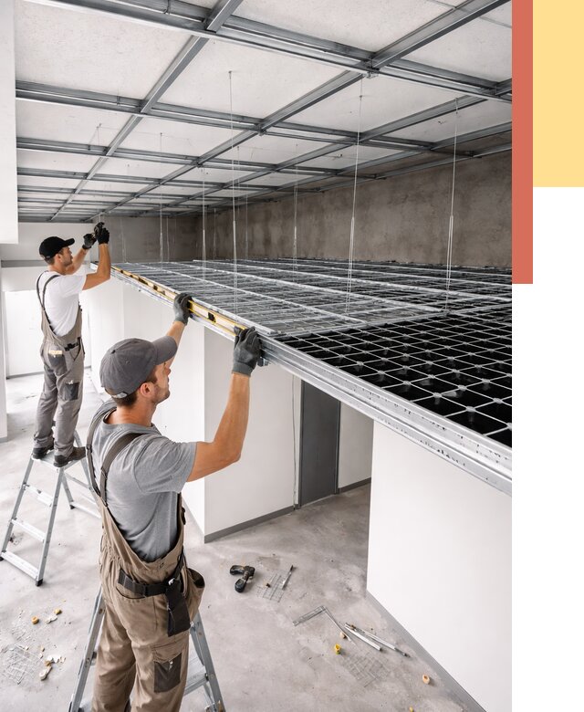 Монтаж потолка грильято в Астрахани от 462 руб./м² — быстрая сборка под ключ | ОТДЕЛОЧНИК-Стр