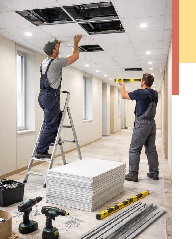 Ремонт потолка Армстронг в Астрахани от 4624 руб. — быстро и недорого | ОТДЕЛОЧНИК-Стр