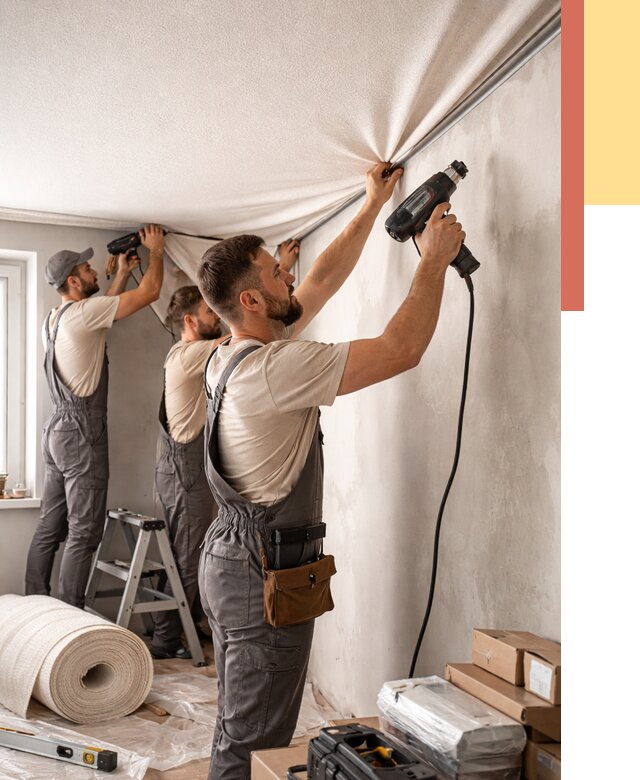 Монтаж фактурного натяжного потолка в Астрахани от 771 руб. — ОТДЕЛОЧНИК-Стр