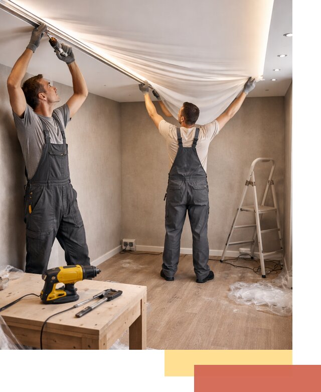 Монтаж натяжного потолка с подсветкой в Астрахани цена и сроки