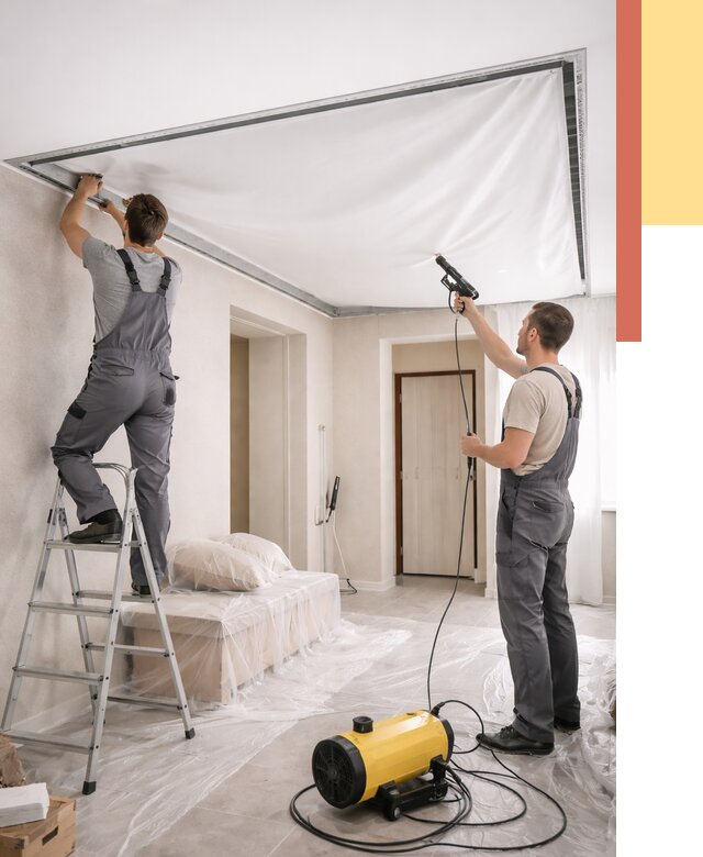 Монтаж натяжного потолка в прихожей в Астрахани от 2723 руб. под ключ | ОТДЕЛОЧНИК-Стр