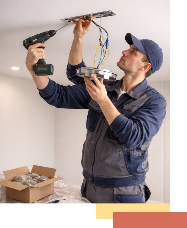 Установка люстры в натяжной потолок в Астрахани