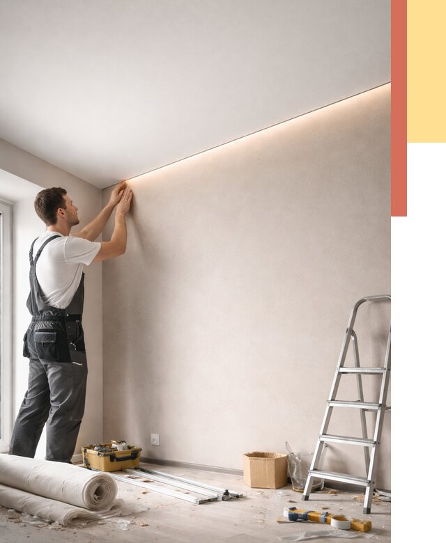 Теневые натяжные потолки в Астрахани от 8426 руб. под ключ | ОТДЕЛОЧНИК-Стр