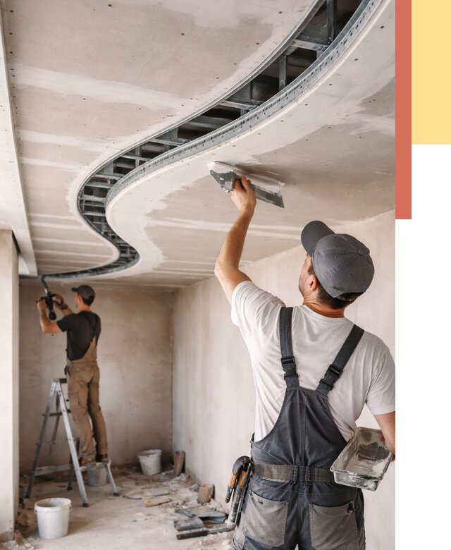 Криволинейный потолок из гипсокартона в Астрахани от 2158 руб./м2 | ОТДЕЛОЧНИК-Стр