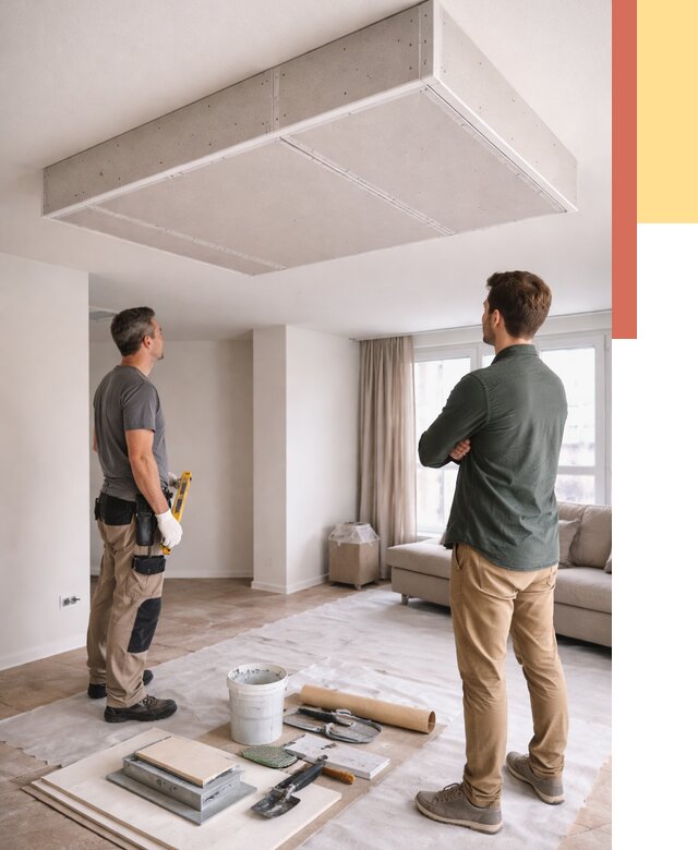 Короб на потолке из гипсокартона в Астрахани от 2261 руб. — монтаж и услуги под ключ | ОТДЕЛОЧНИК-Стр