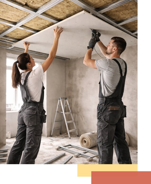 Звукоизоляция потолка из ГКЛ в Астрахани профессионально и надежно