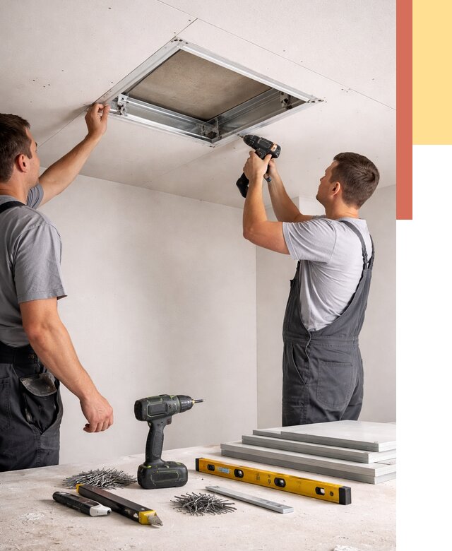 Установка люка в потолок ГКЛ в Астрахани от 2569 руб. под ключ | ОТДЕЛОЧНИК-Стр