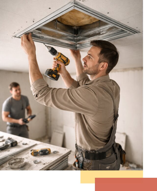 Монтаж люка в потолок из ГКЛ в Астрахани