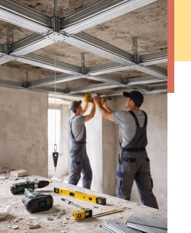 Монтаж каркаса потолка из профиля в Астрахани от 4624 руб. — услуги ОТДЕЛОЧНИК-Стр