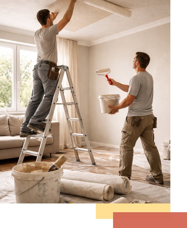 Поклейка обоев на потолок в Астрахани — качественно и быстро