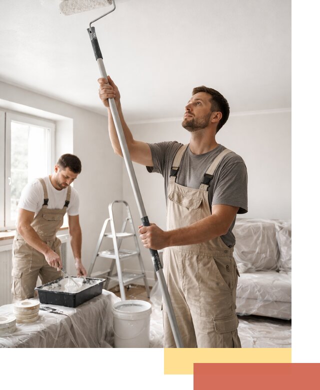 Покраска потолка водоэмульсионной краской в Астрахани