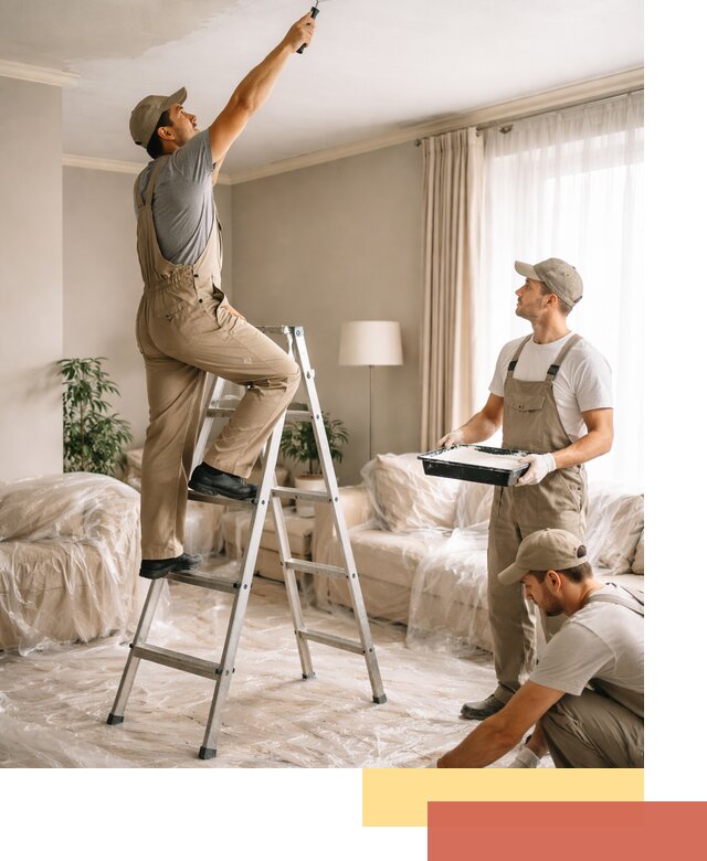 Покраска потолков акриловой краской в Астрахани качественно и быстро