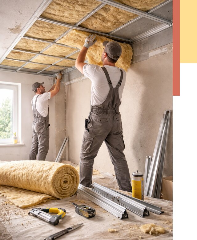 Утепление потолка в Астрахани от 7399 руб/м2 — недорого, быстро, под ключ | ОТДЕЛОЧНИК-Стр