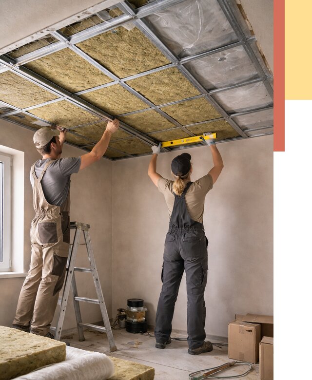 Шумоизоляция потолка в Астрахани от 1285 руб. под ключ — услуги ОТДЕЛОЧНИК-Стр